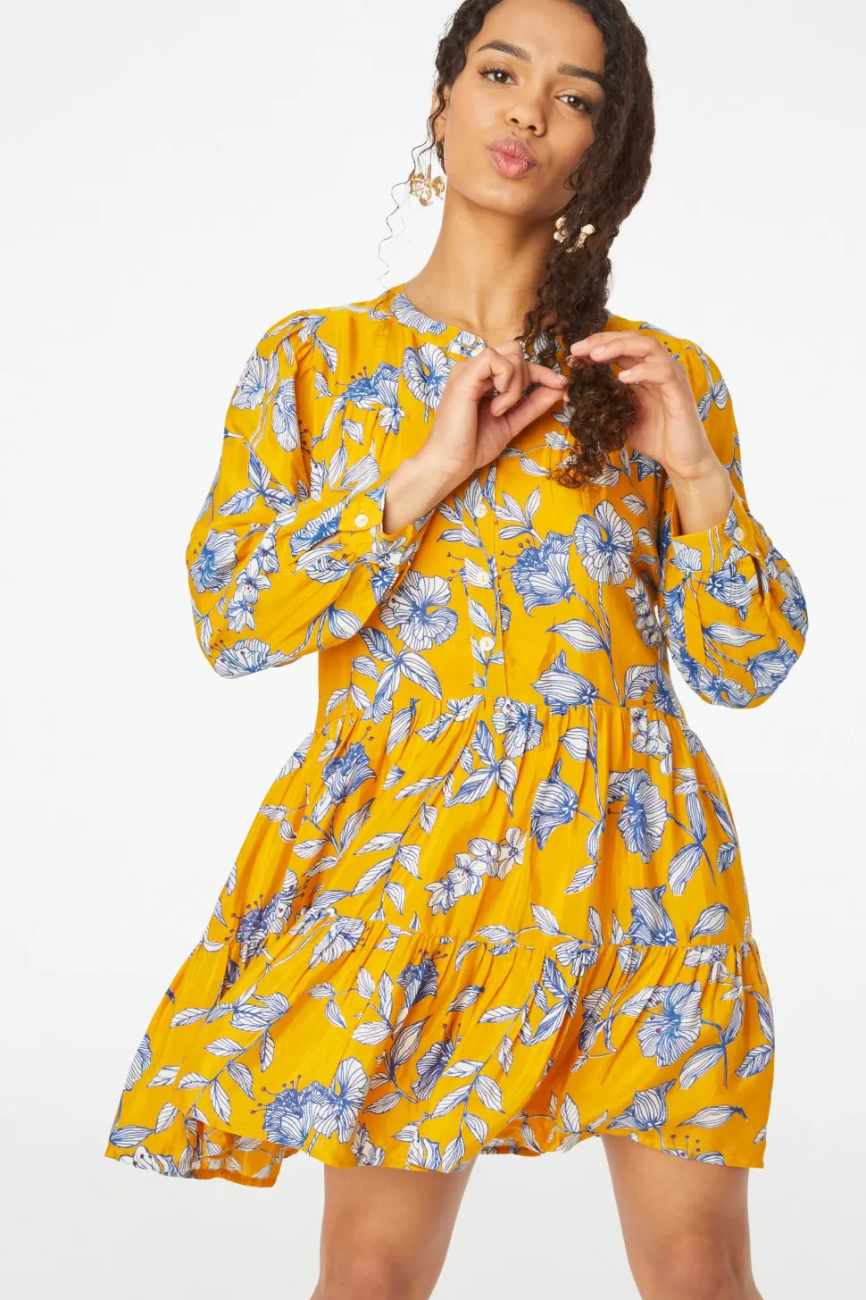 Roller Rabbit Adelaide Floral Lela Dress Yellow Cheap