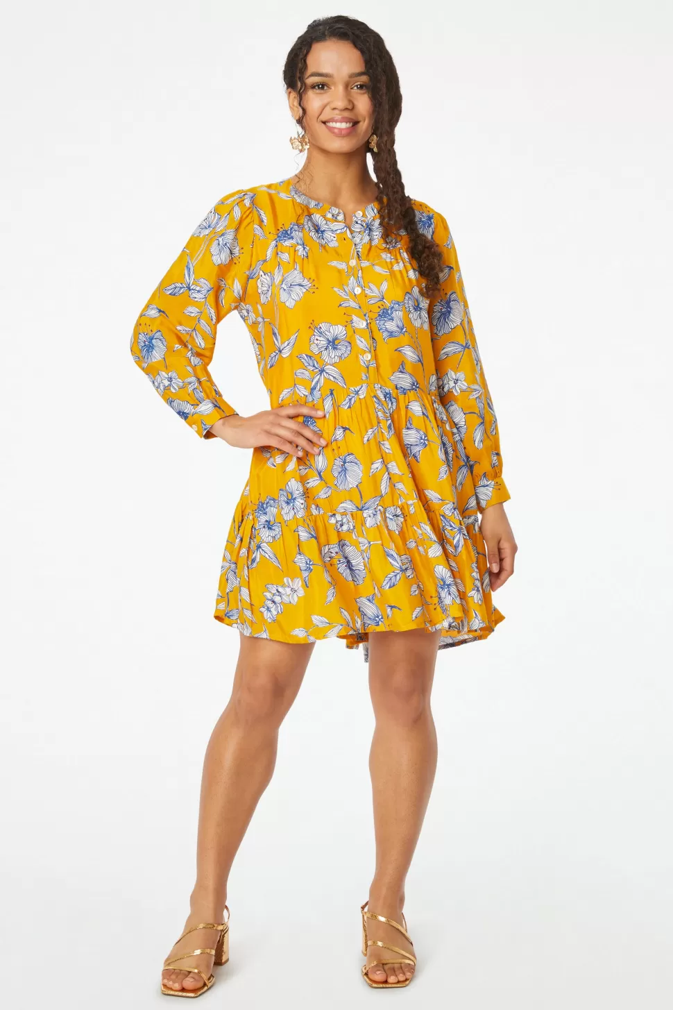 Roller Rabbit Adelaide Floral Lela Dress Yellow Cheap