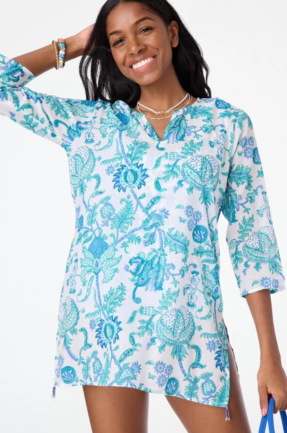 Roller Rabbit Amanda Kurta Turquoise Outlet