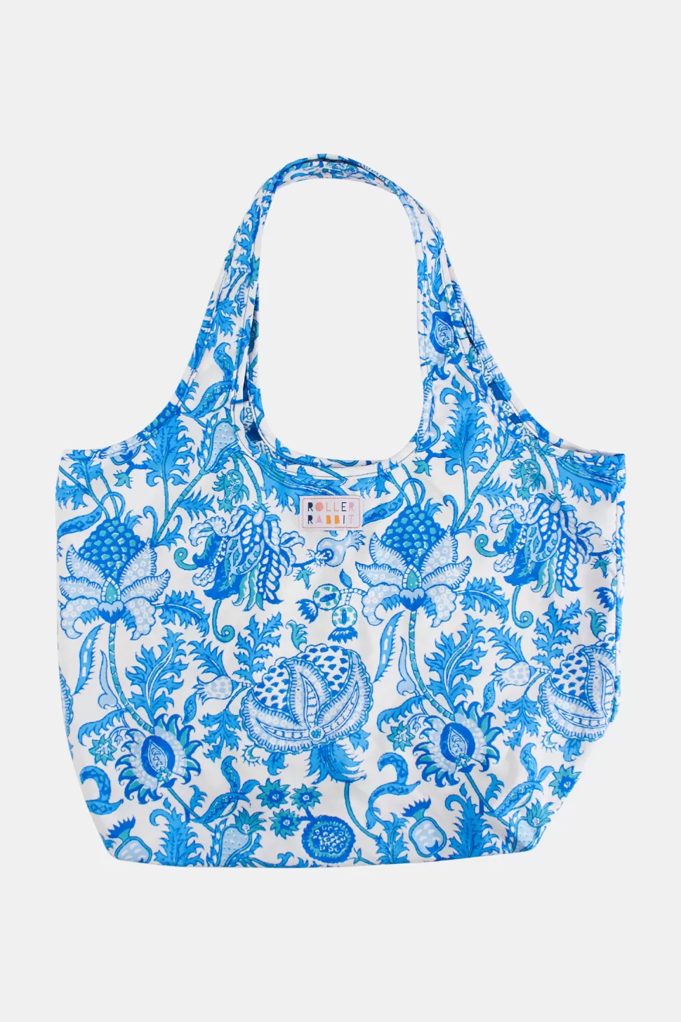 Roller Rabbit Amanda Reversible Shopping Tote Blue New