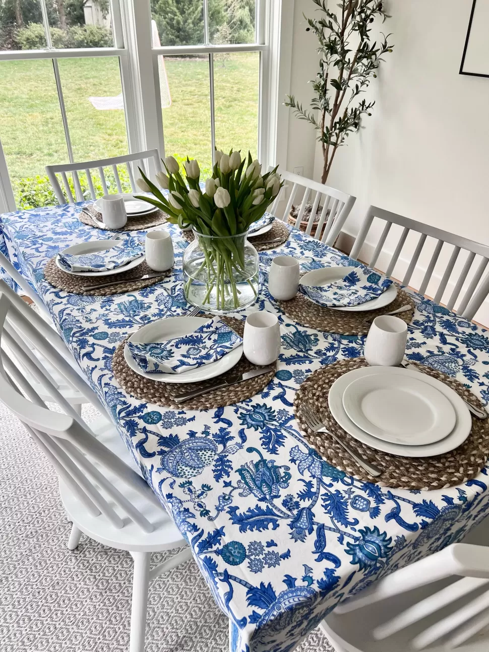 Roller Rabbit Amanda Tablecloth Blue Best Sale