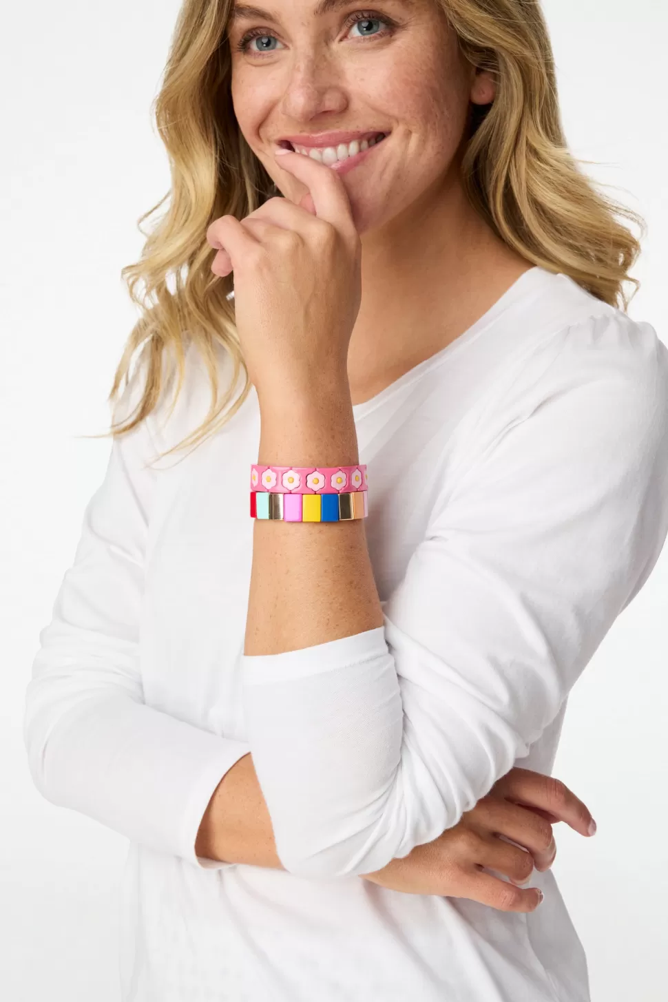 Roller Rabbit Della Bracelet Stack Pink Multi Cheap