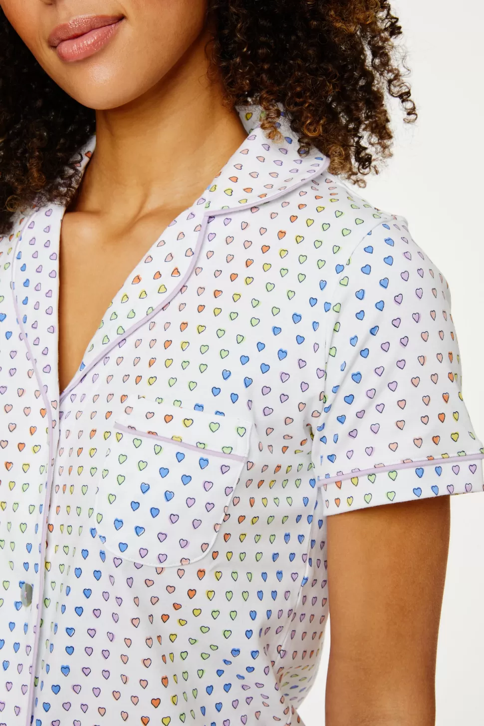 Roller Rabbit Disco Hearts Polo Pajamas Rainbow Outlet