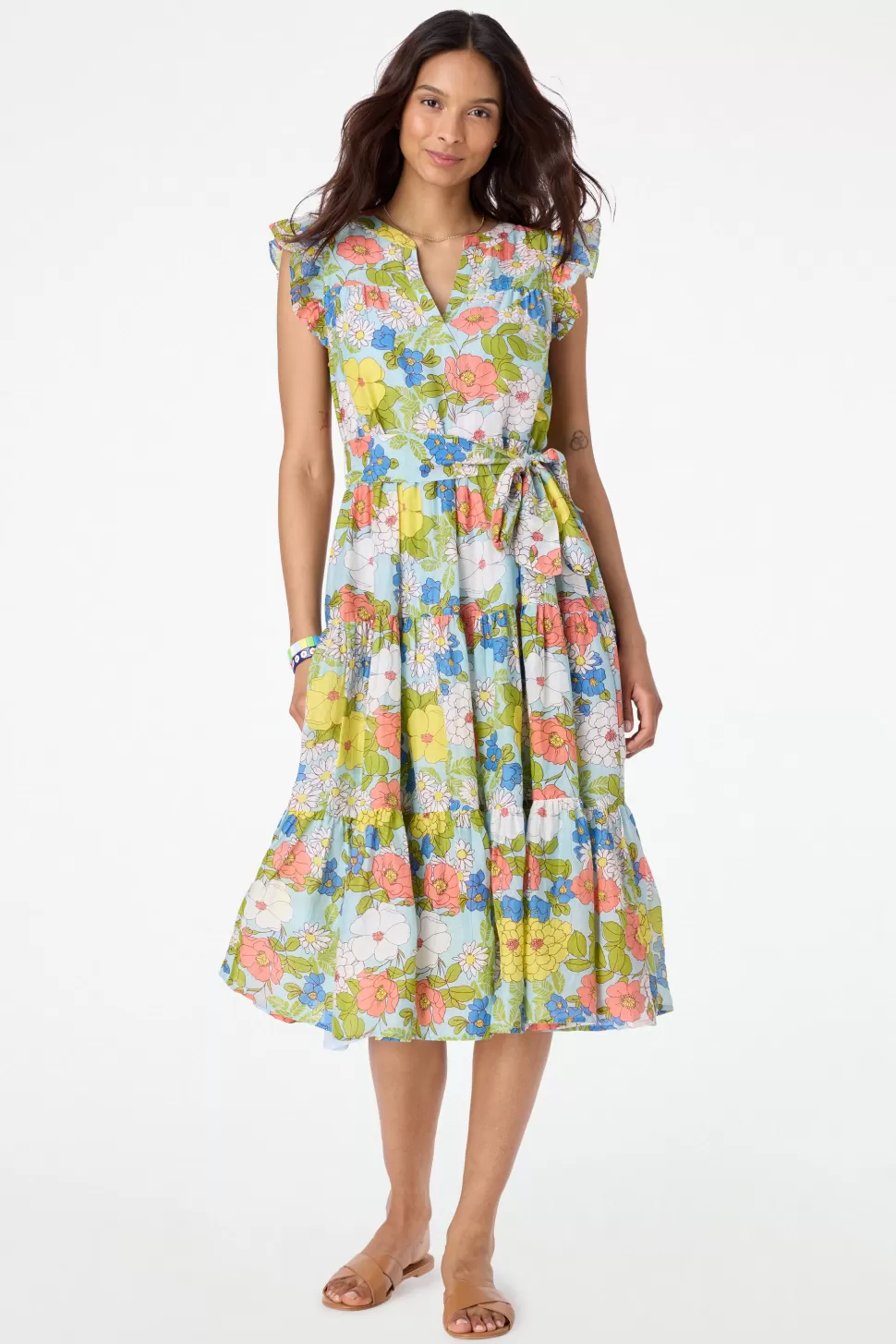 Roller Rabbit Eva Floral Paulina Dress Mist Sale