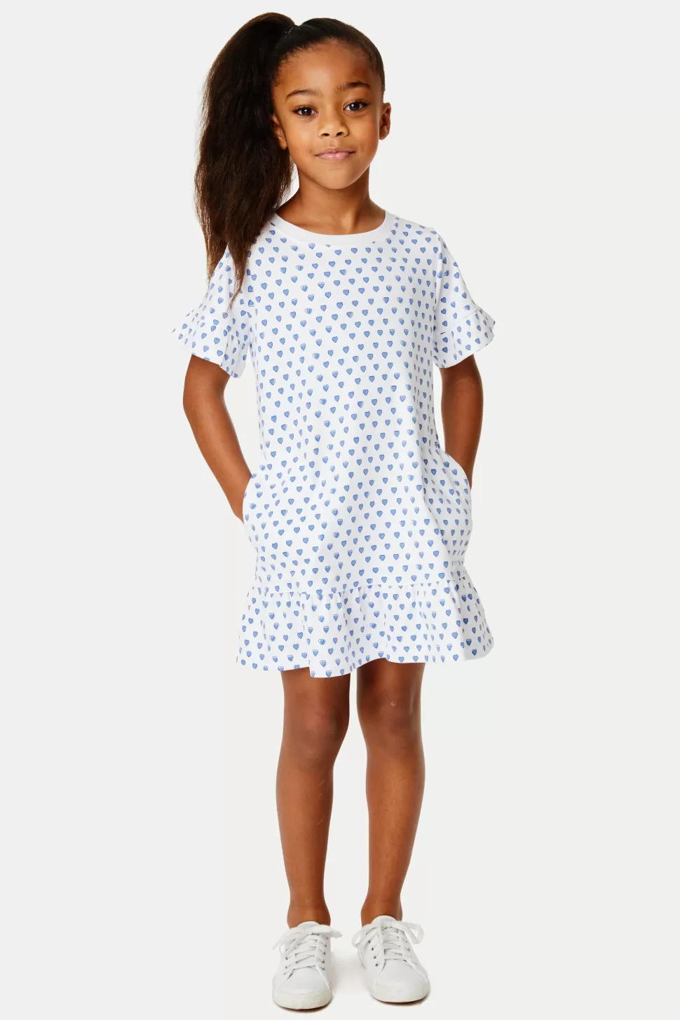 Roller Rabbit Girls Hearts Esme Dress Blue Clearance