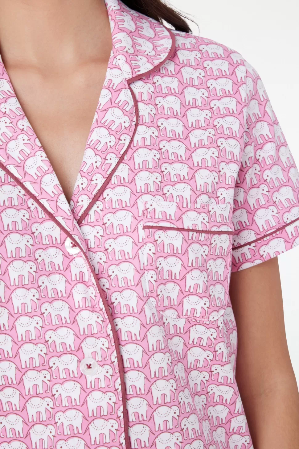 Roller Rabbit Hathi Polo Pajamas Pink Fashion