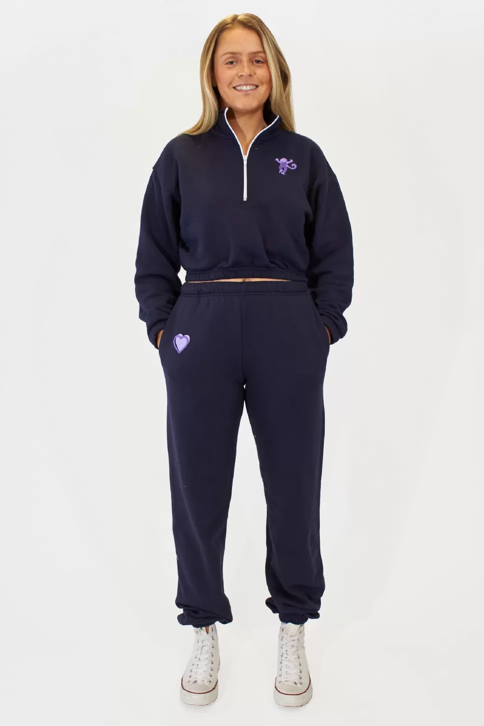 Roller Rabbit Heart Puff Sweatpant Navy Fashion