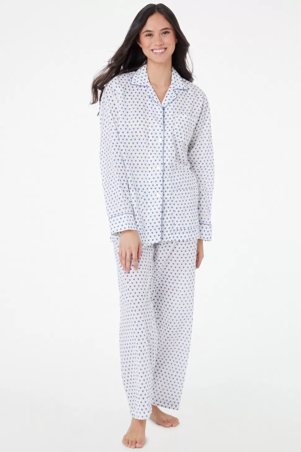 Roller Rabbit Hearts Loungewear Blue Outlet