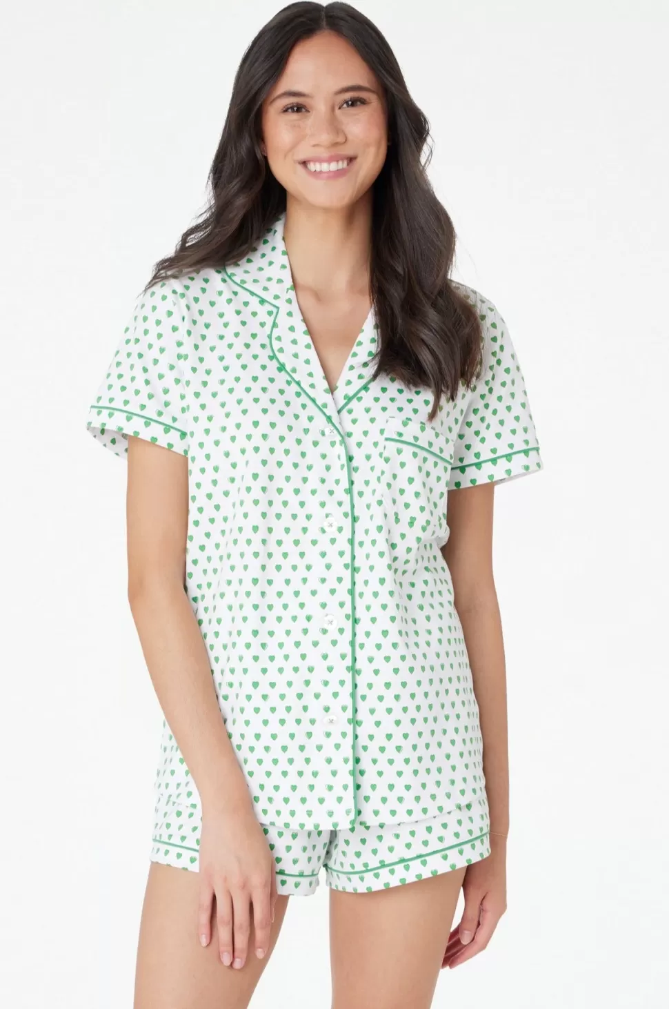 Roller Rabbit Hearts Polo Pajamas Emerald Online