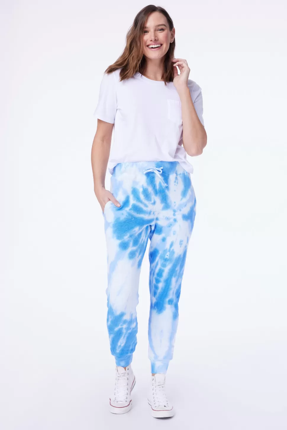 Roller Rabbit Hearts Tie Dye Sweatpants Blue Cheap