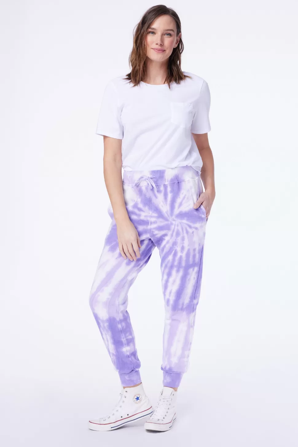 Roller Rabbit Hearts Tie Dye Sweatpants Lavender New