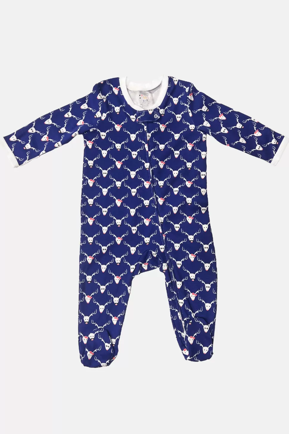 Roller Rabbit Infant Deerest Zipper Footie Navy Fashion