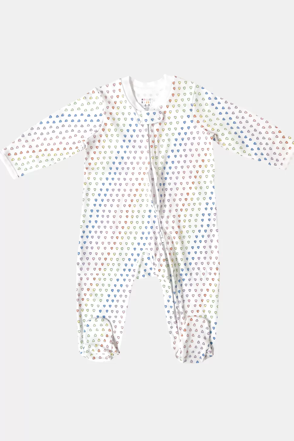 Roller Rabbit Infant Disco Hearts Zipper Footie Rainbow Best Sale