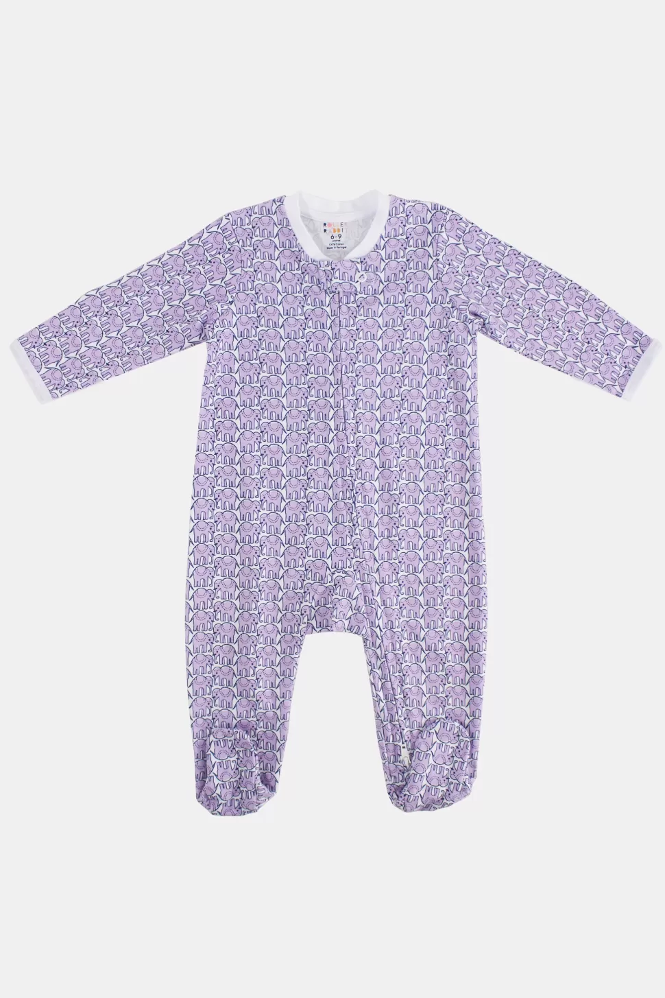 Roller Rabbit Infant Hathi Zipper Footie Lilac Flash Sale