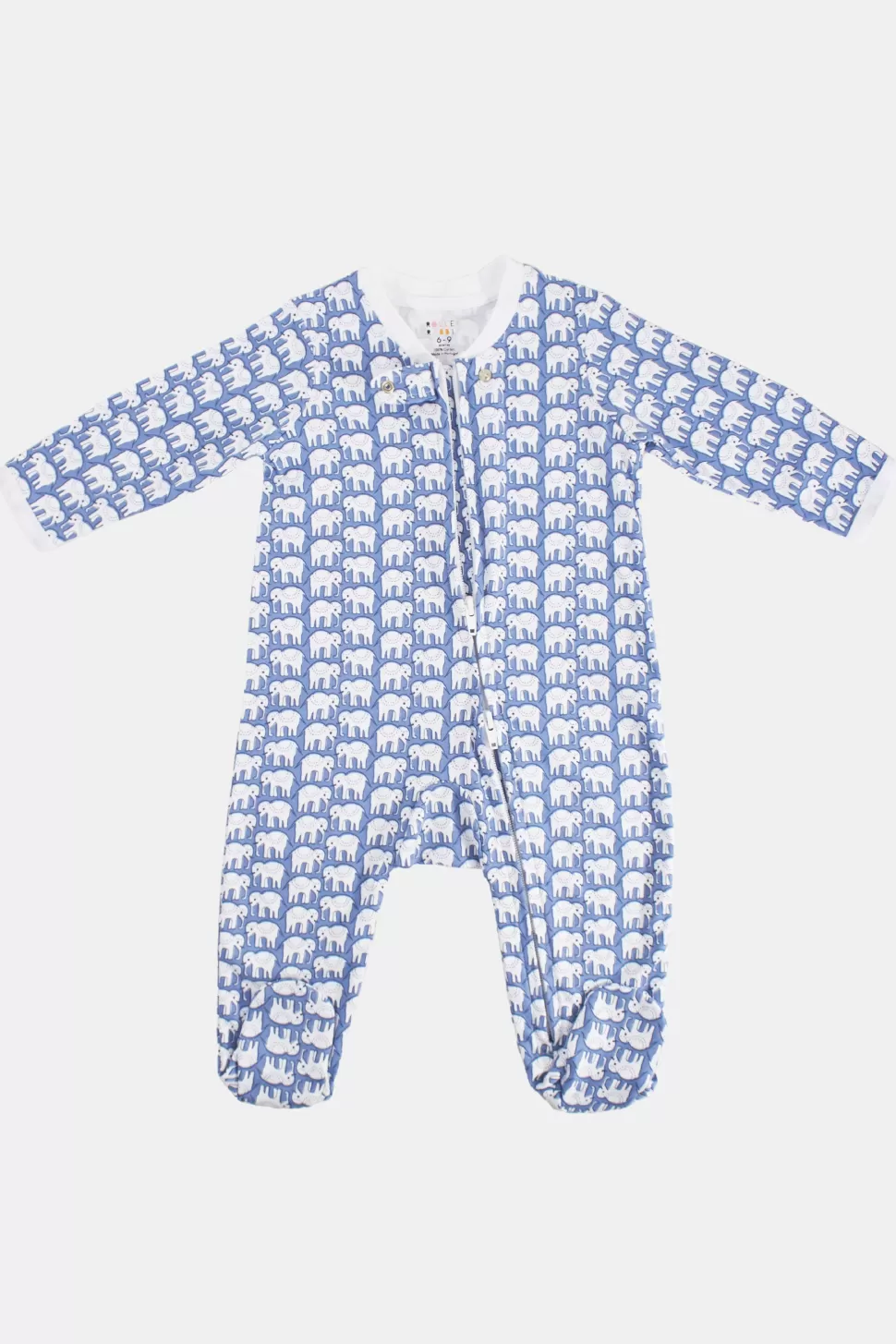 Roller Rabbit Infant Hathi Zipper Footie Blue Store