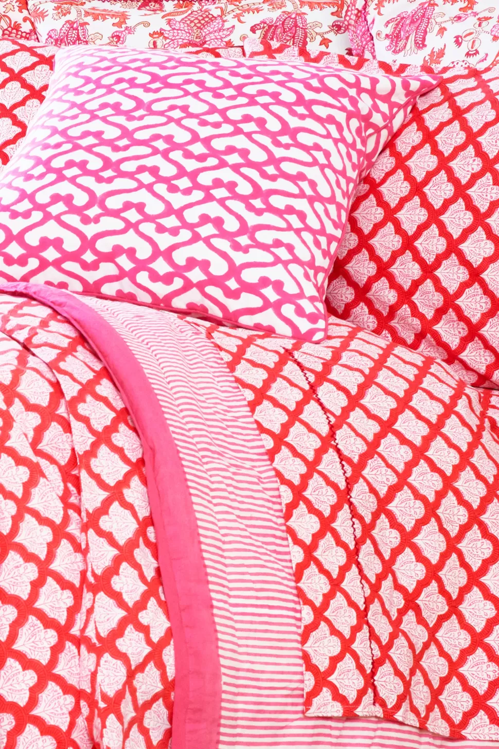 Roller Rabbit Jemina Duvet Cover Red Fashion