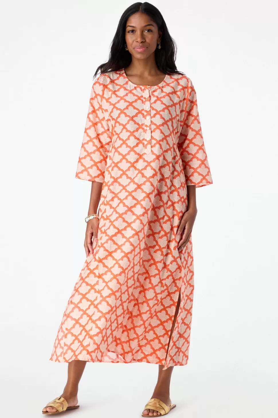 Roller Rabbit Jemina Long Kurta Coral Cheap