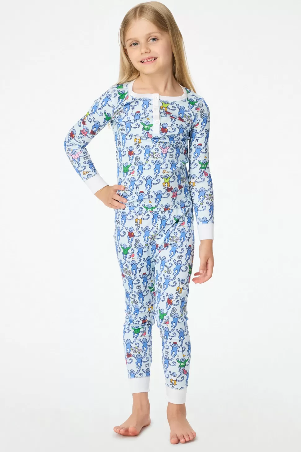 Roller Rabbit Kids Greenwich Monkey Pajamas Blue Shop