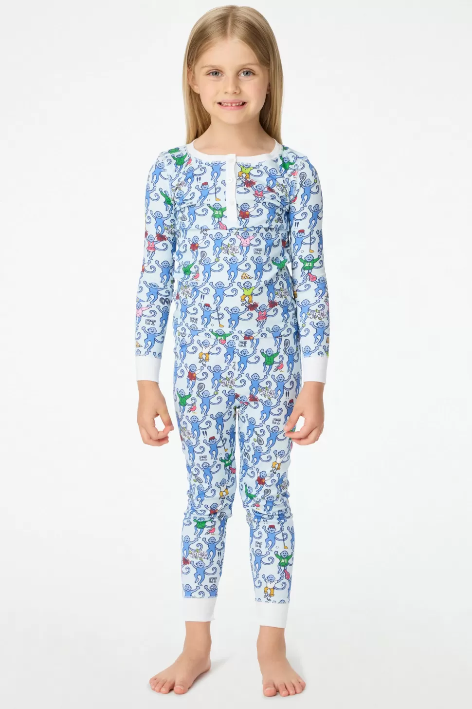 Roller Rabbit Kids Greenwich Monkey Pajamas Blue Shop