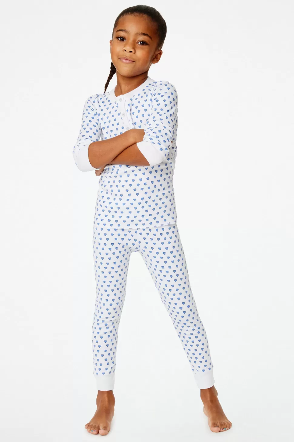 Roller Rabbit Kids Hearts Pajamas Blue Hot