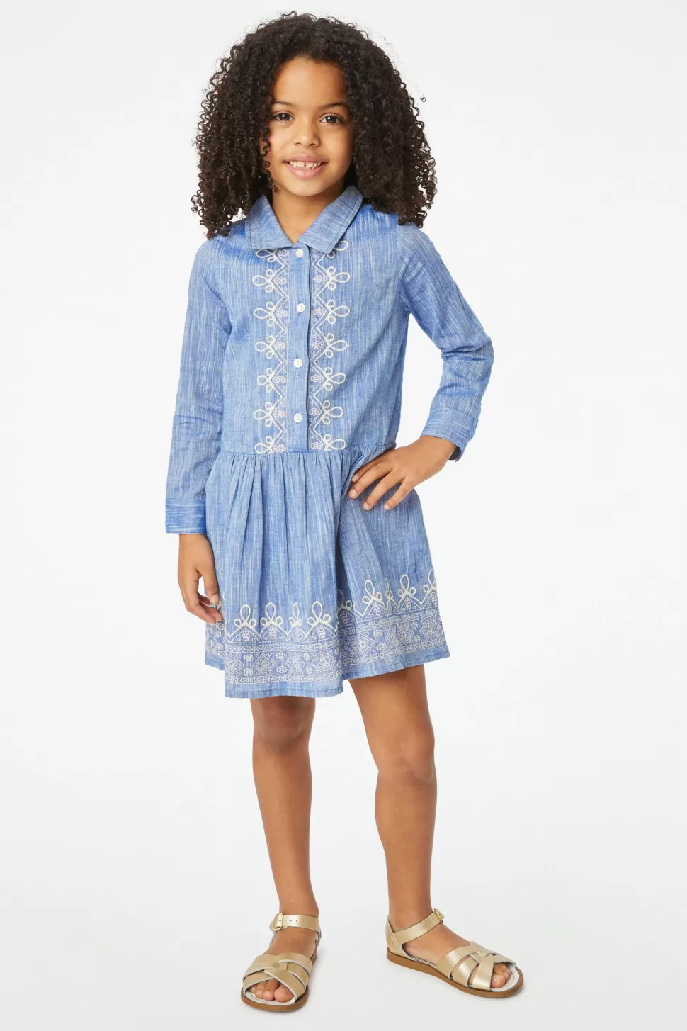 Roller Rabbit Kids Indera Emilene Dress Chambray Sale