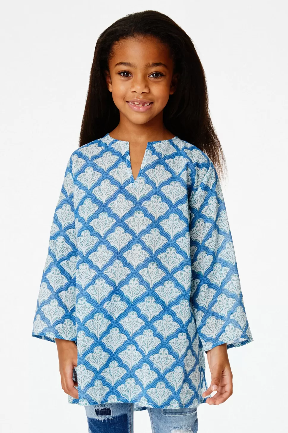 Roller Rabbit Kids Jemina Kurta Blue Discount