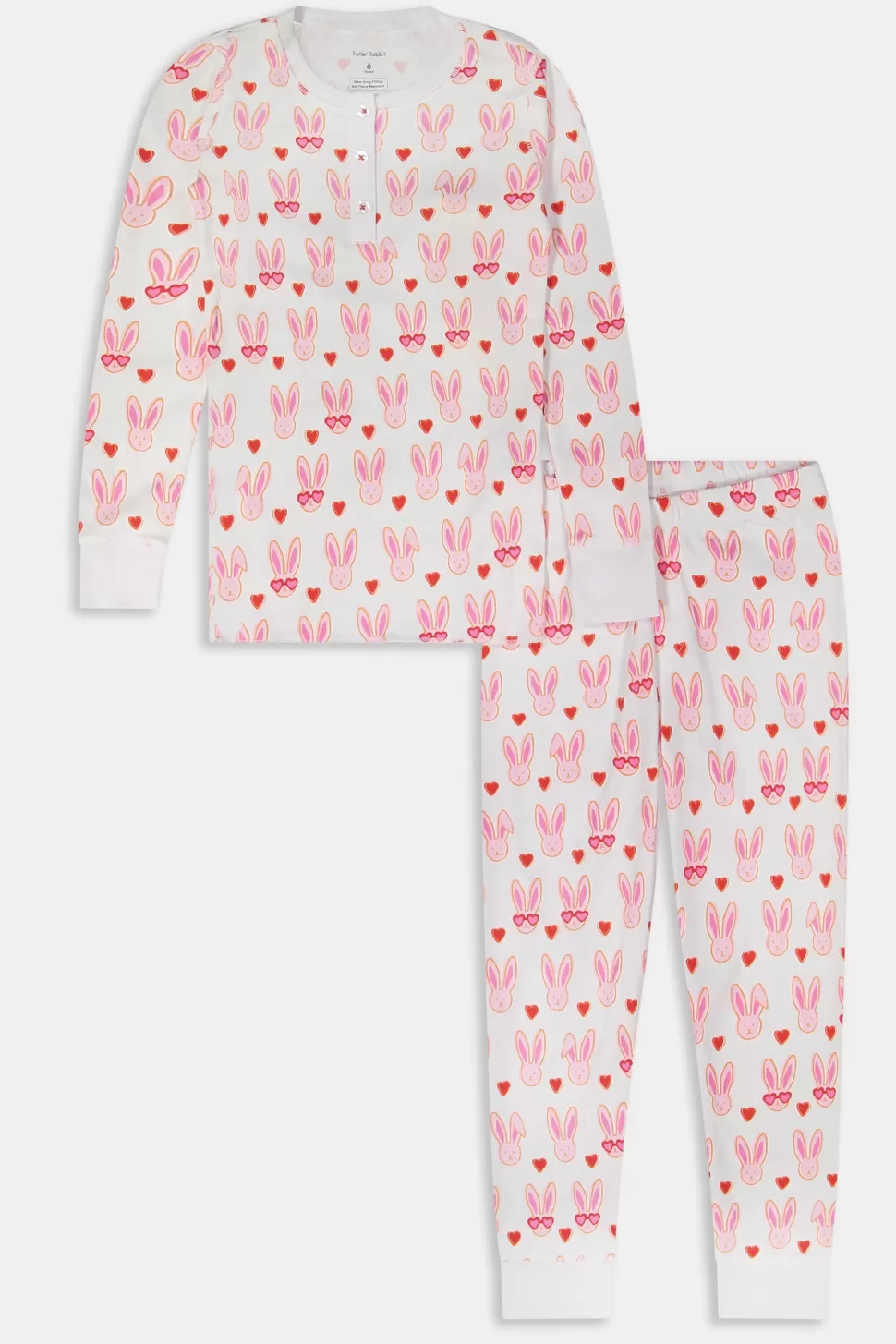 Roller Rabbit Kids Lovestruck Pajamas White Flash Sale