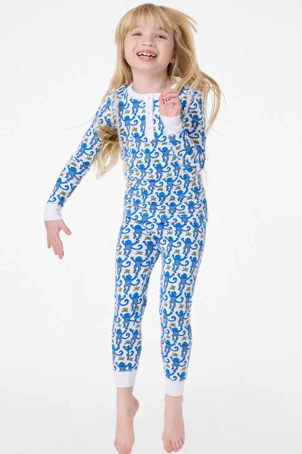 Roller Rabbit Kids Monkey Pajamas Blue Outlet