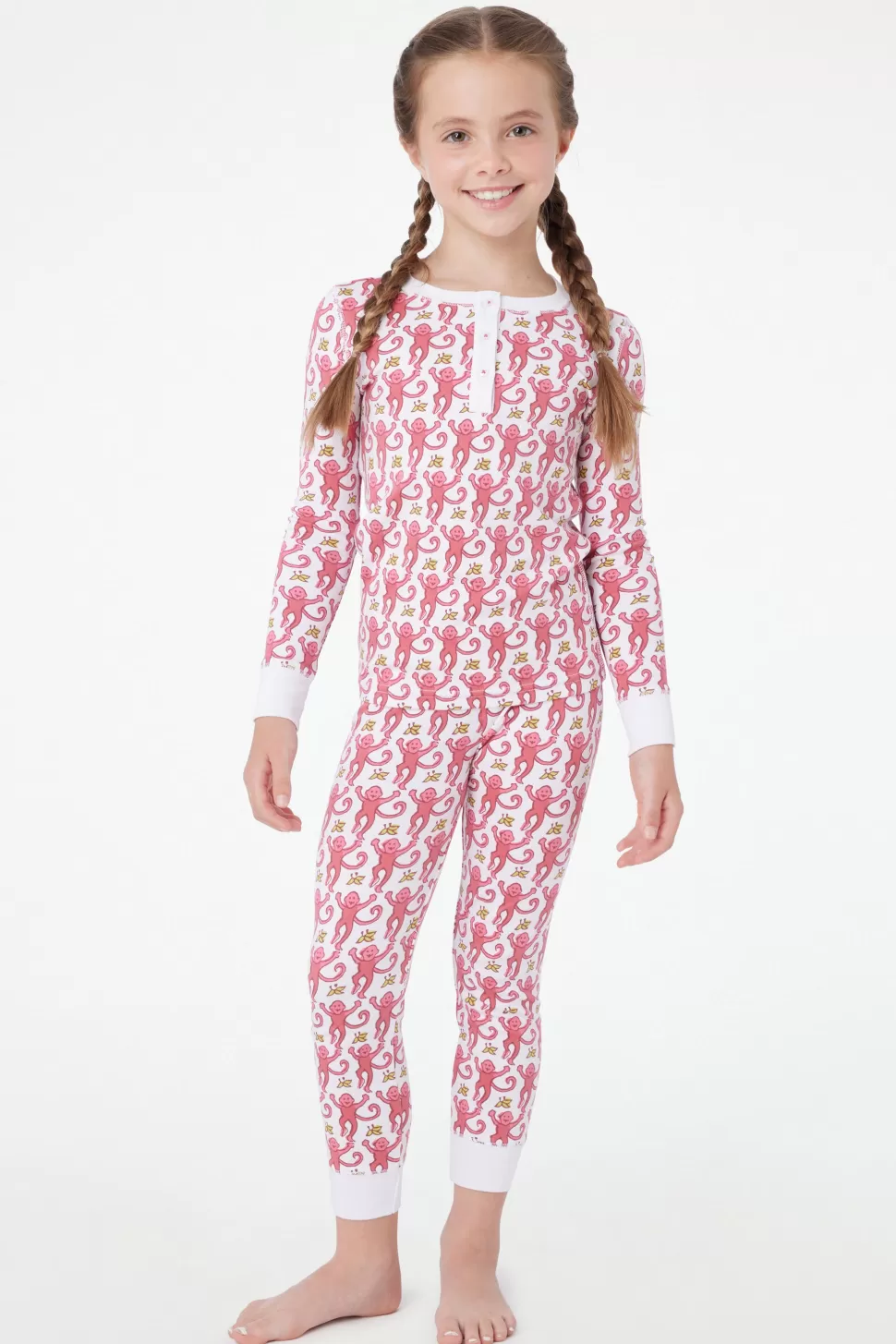 Roller Rabbit Kids Monkey Pajamas Pink Store