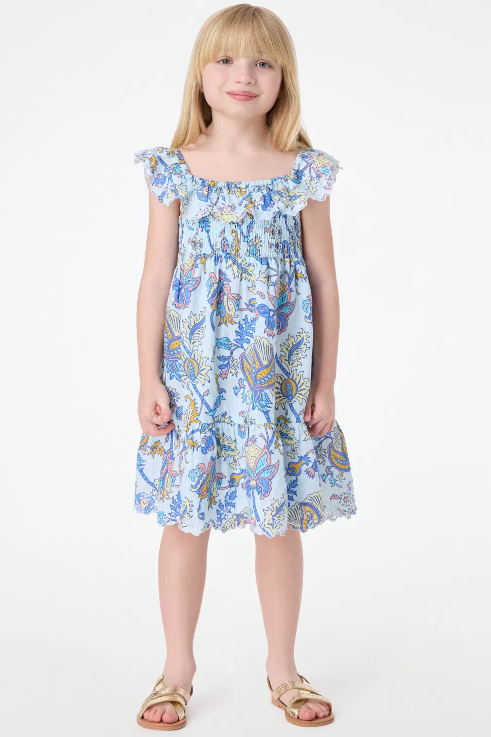 Roller Rabbit Kids Textured Amanda Ryan Dress Blue Clearance