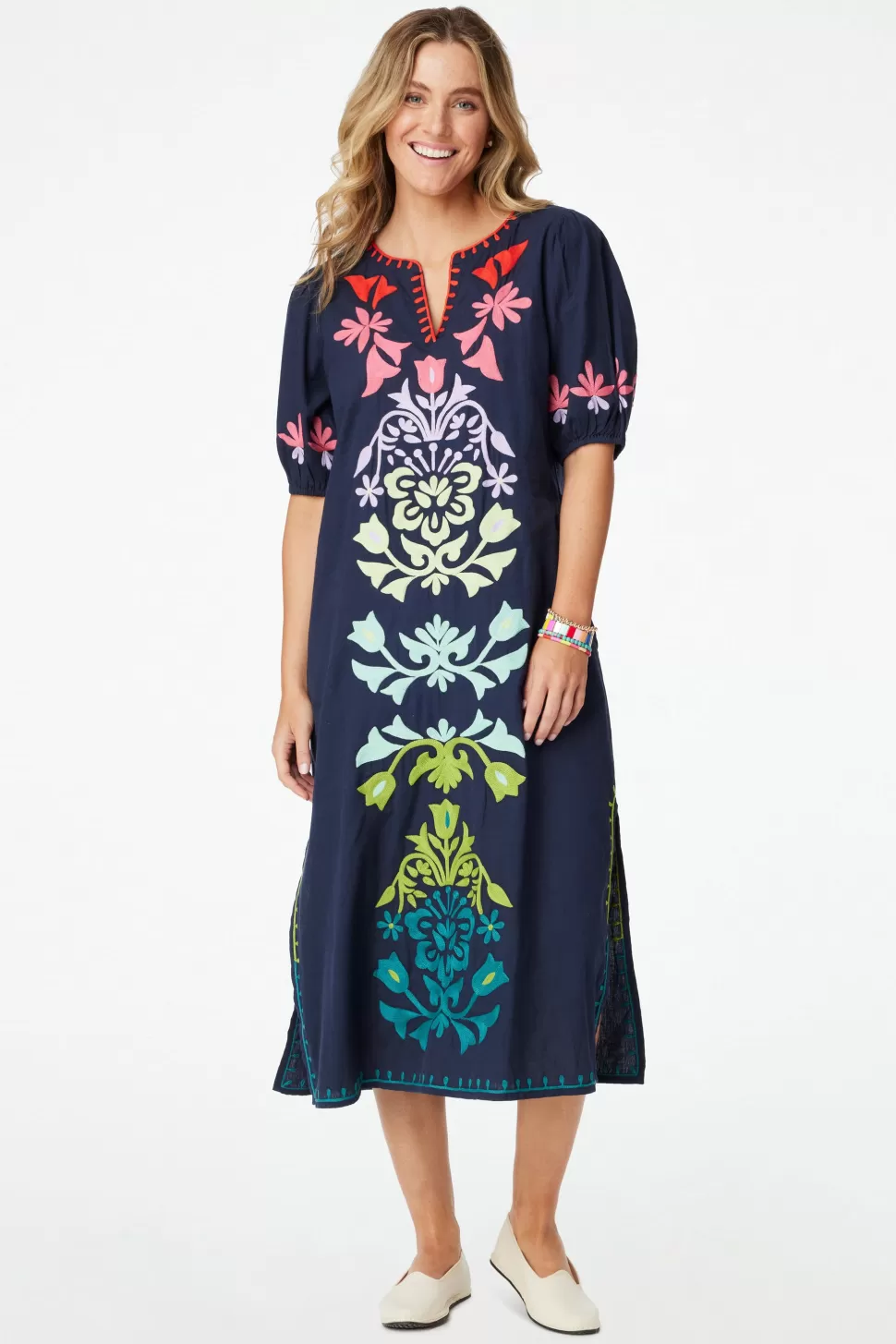 Roller Rabbit Lavandou Luca Caftan Navy Cheap