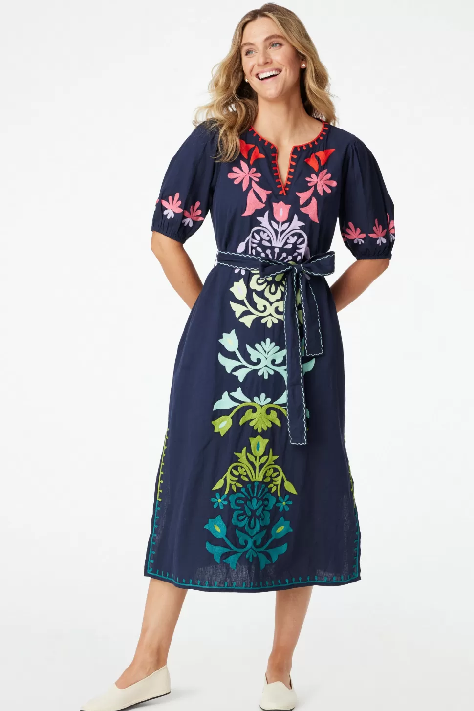 Roller Rabbit Lavandou Luca Caftan Navy Cheap