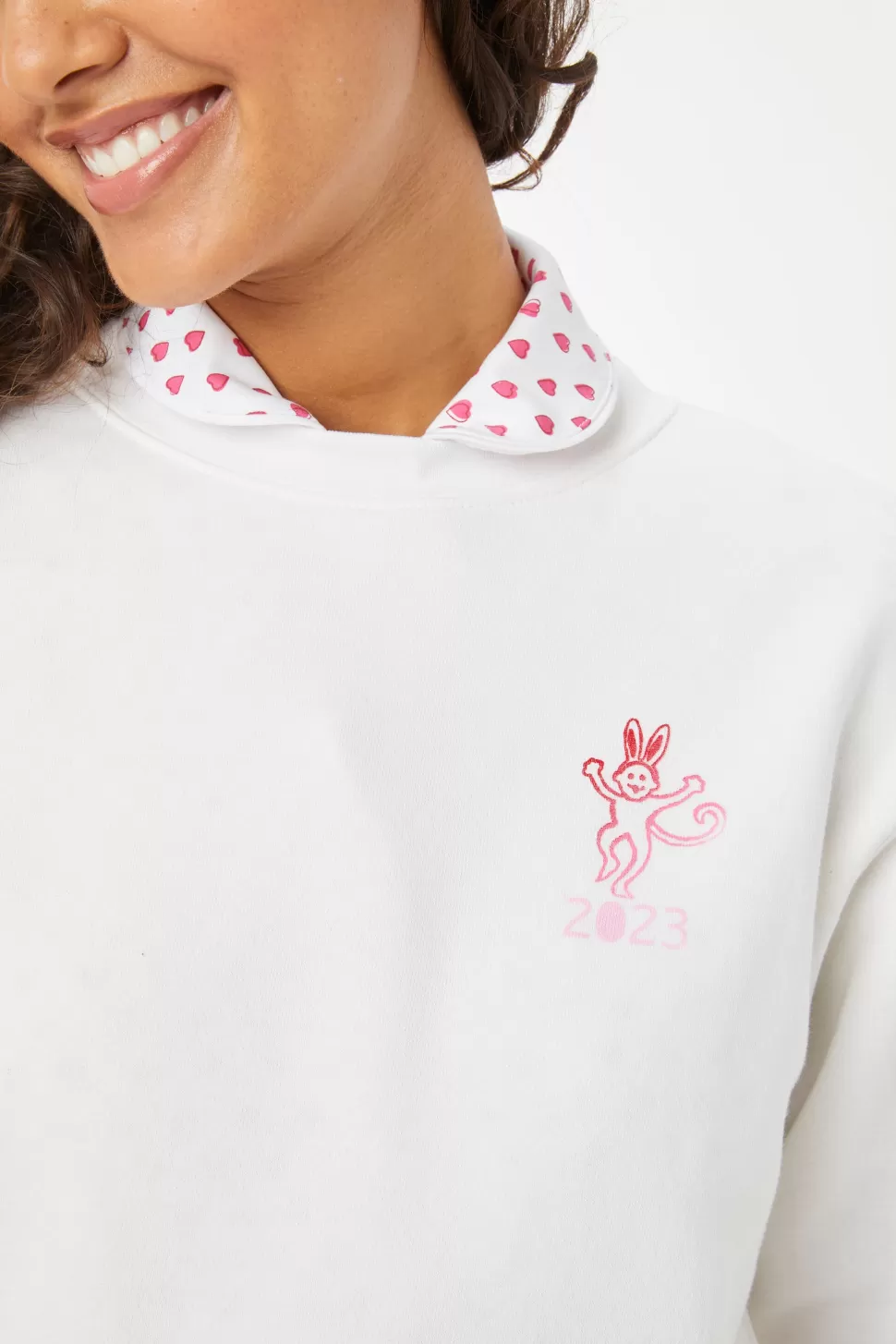 Roller Rabbit Lucky Sweatshirt White Flash Sale