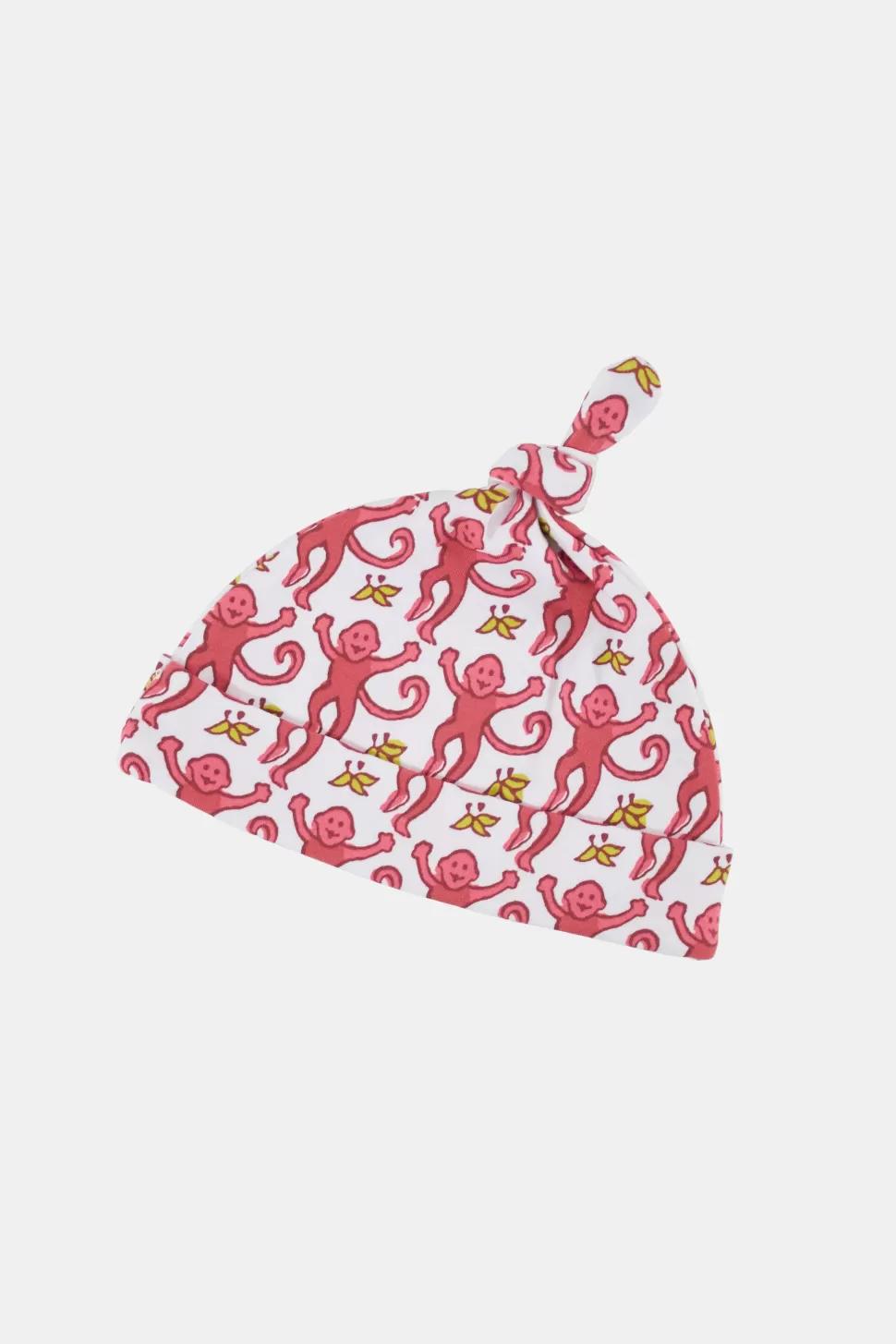 Roller Rabbit Monkey Baby Hat Pink Hot