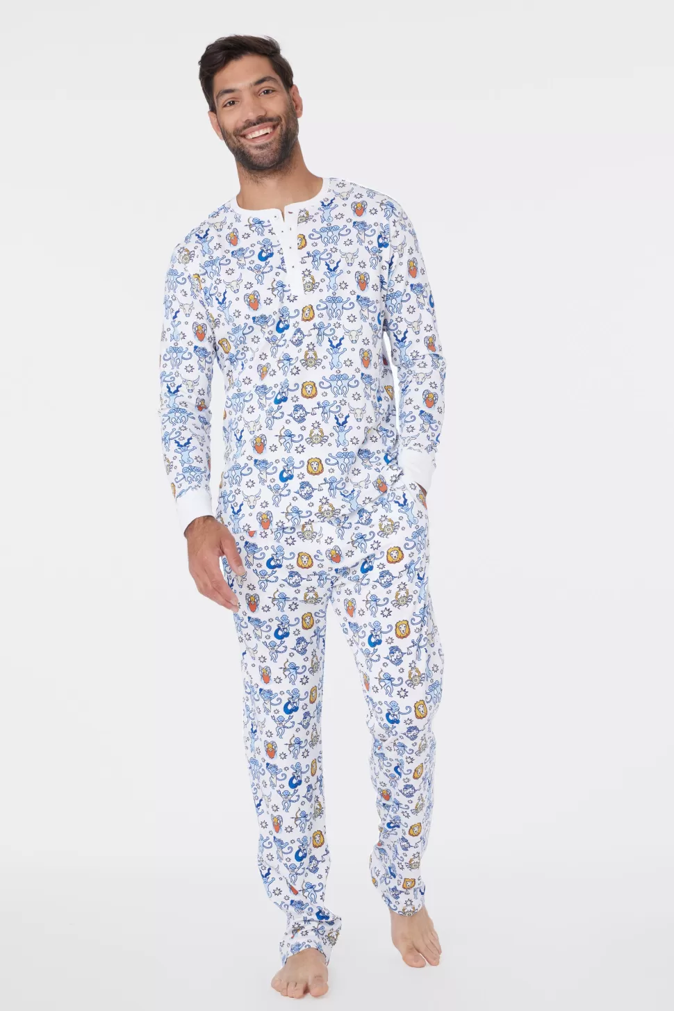 Roller Rabbit Monkey Horoscope Spencer Pajamas White Cheap