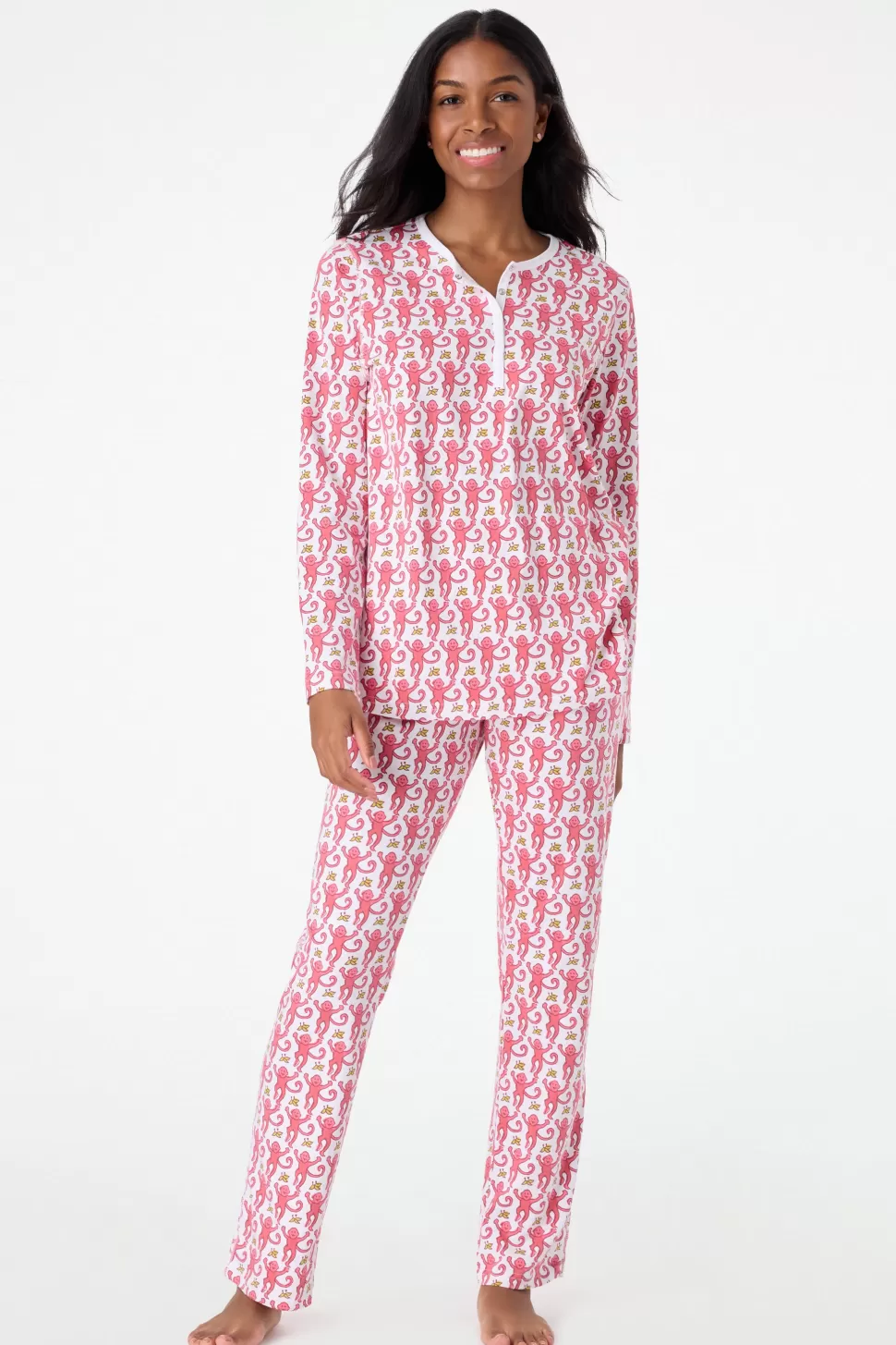 Roller Rabbit Monkey Pajamas Pink Cheap