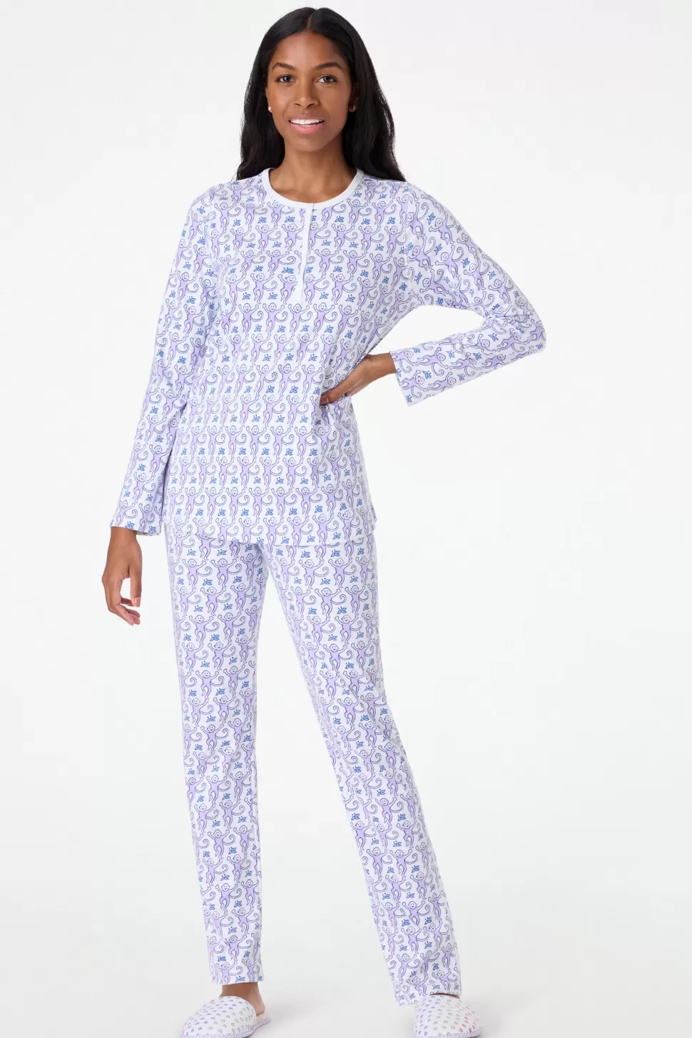 Roller Rabbit Monkey Pajamas Lavender Fashion