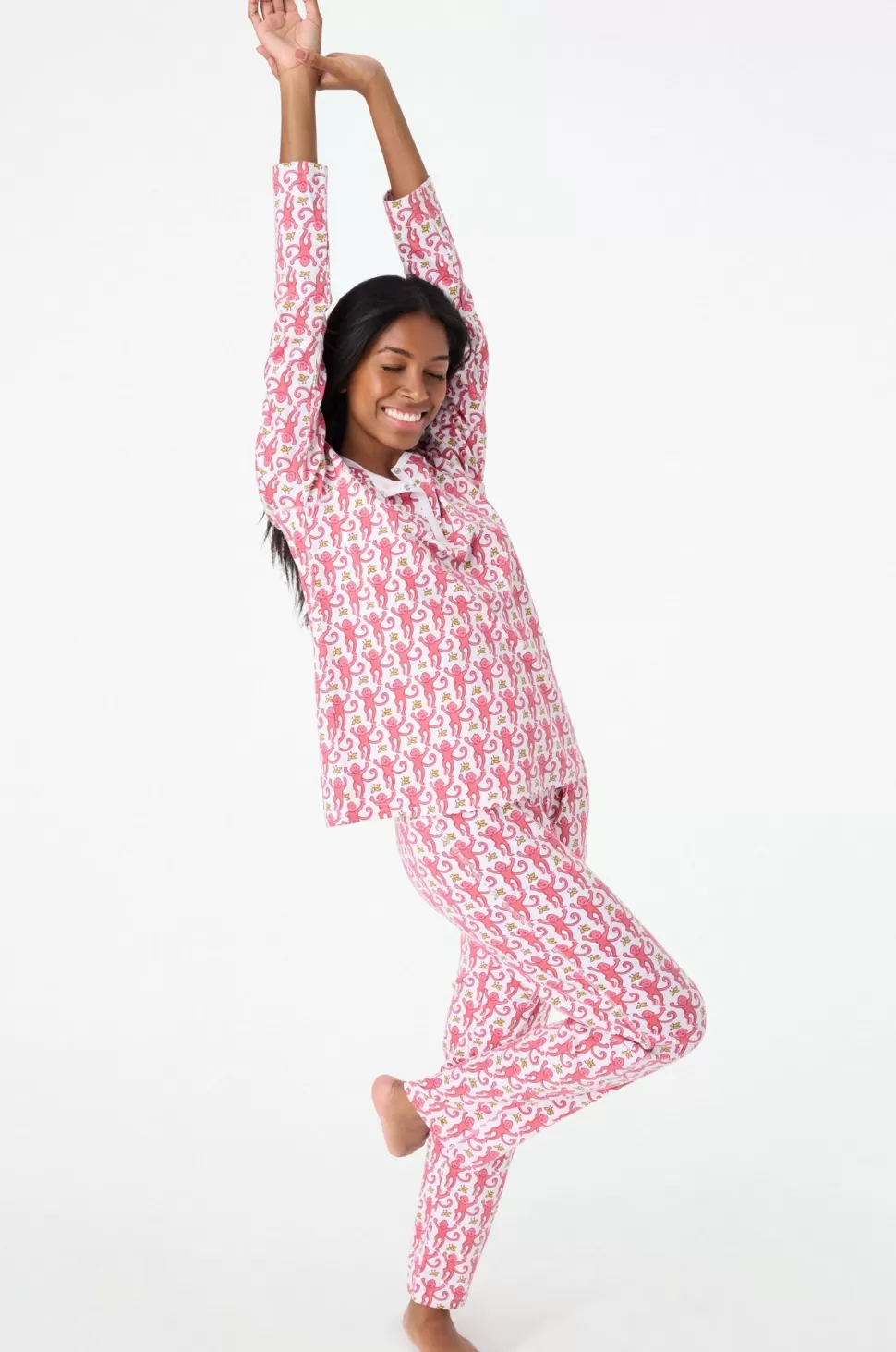 Roller Rabbit Monkey Pajamas Pink Cheap