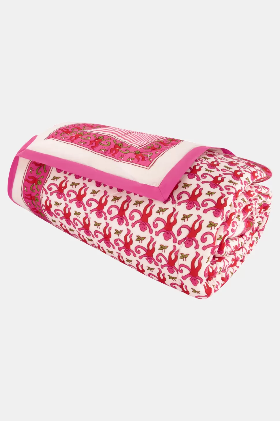 Roller Rabbit Monkey Quilt Pink Flash Sale