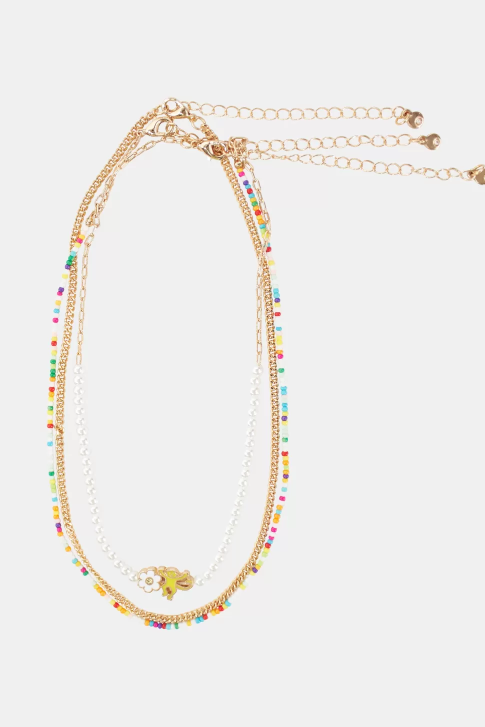 Roller Rabbit Mya Necklace Stack Gold/Rainbow New