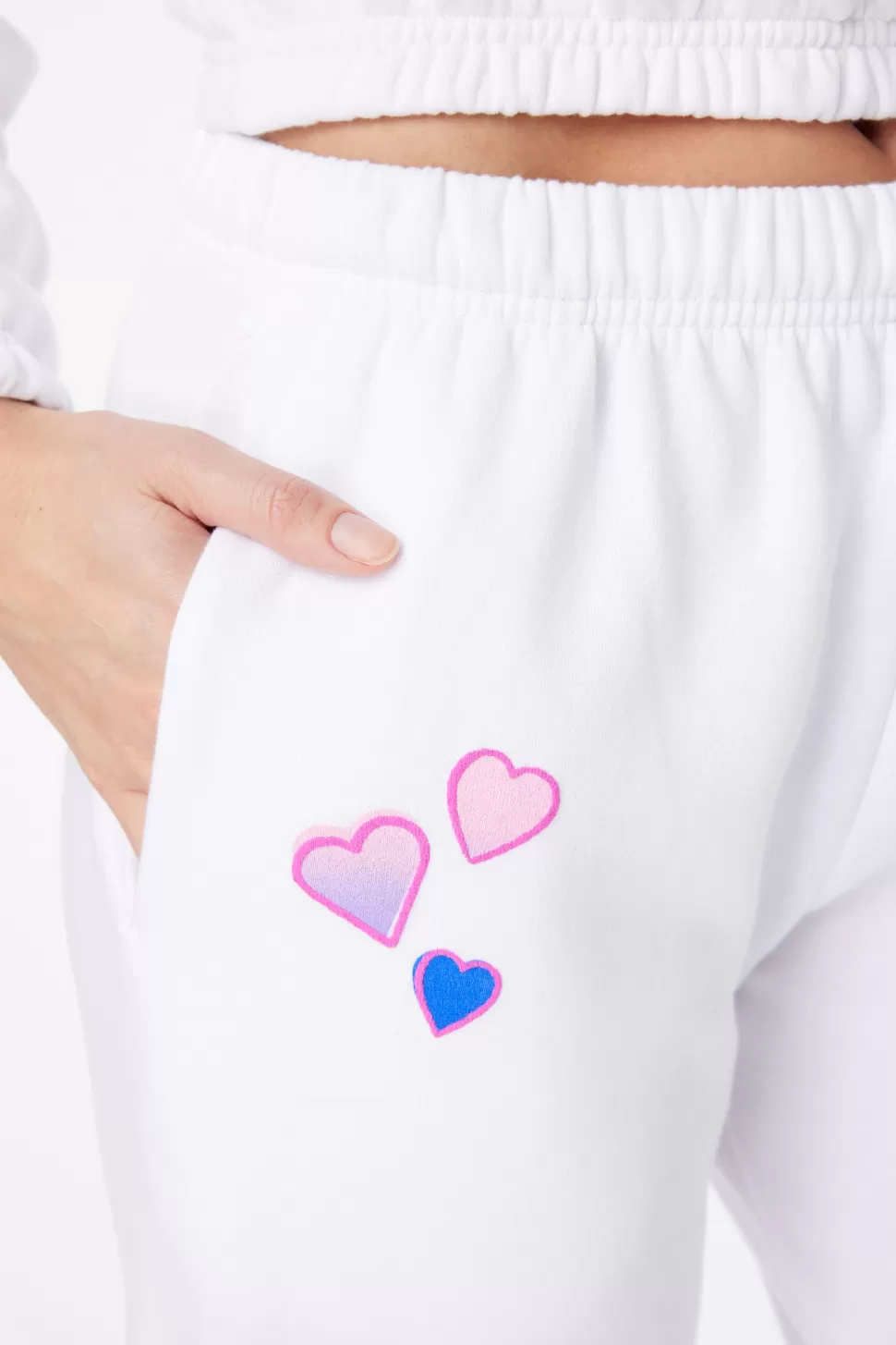 Roller Rabbit Ombre Heart Puff Sweatpant White Sale