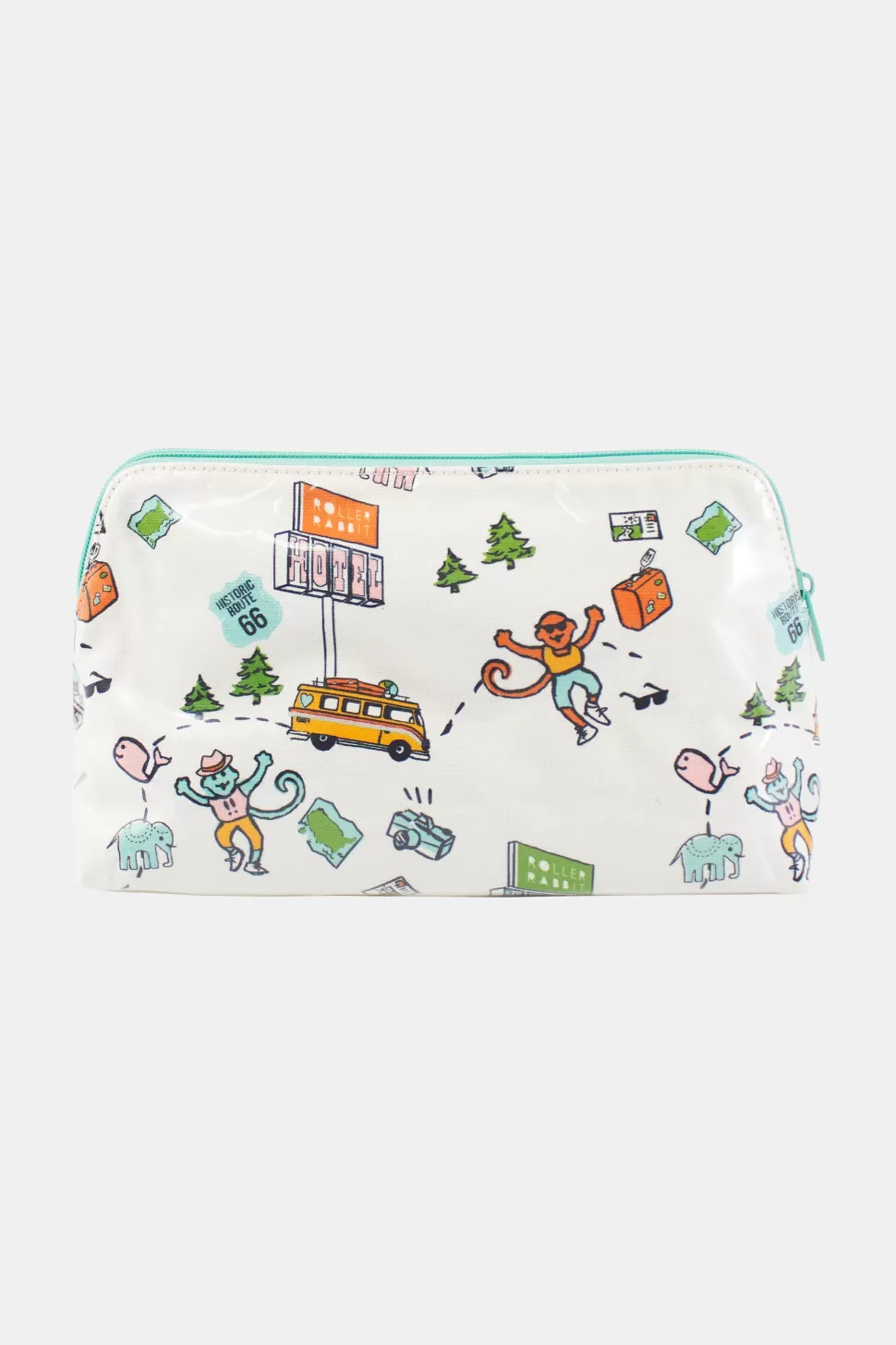 Roller Rabbit On The Road Makeup Bag White Best Sale