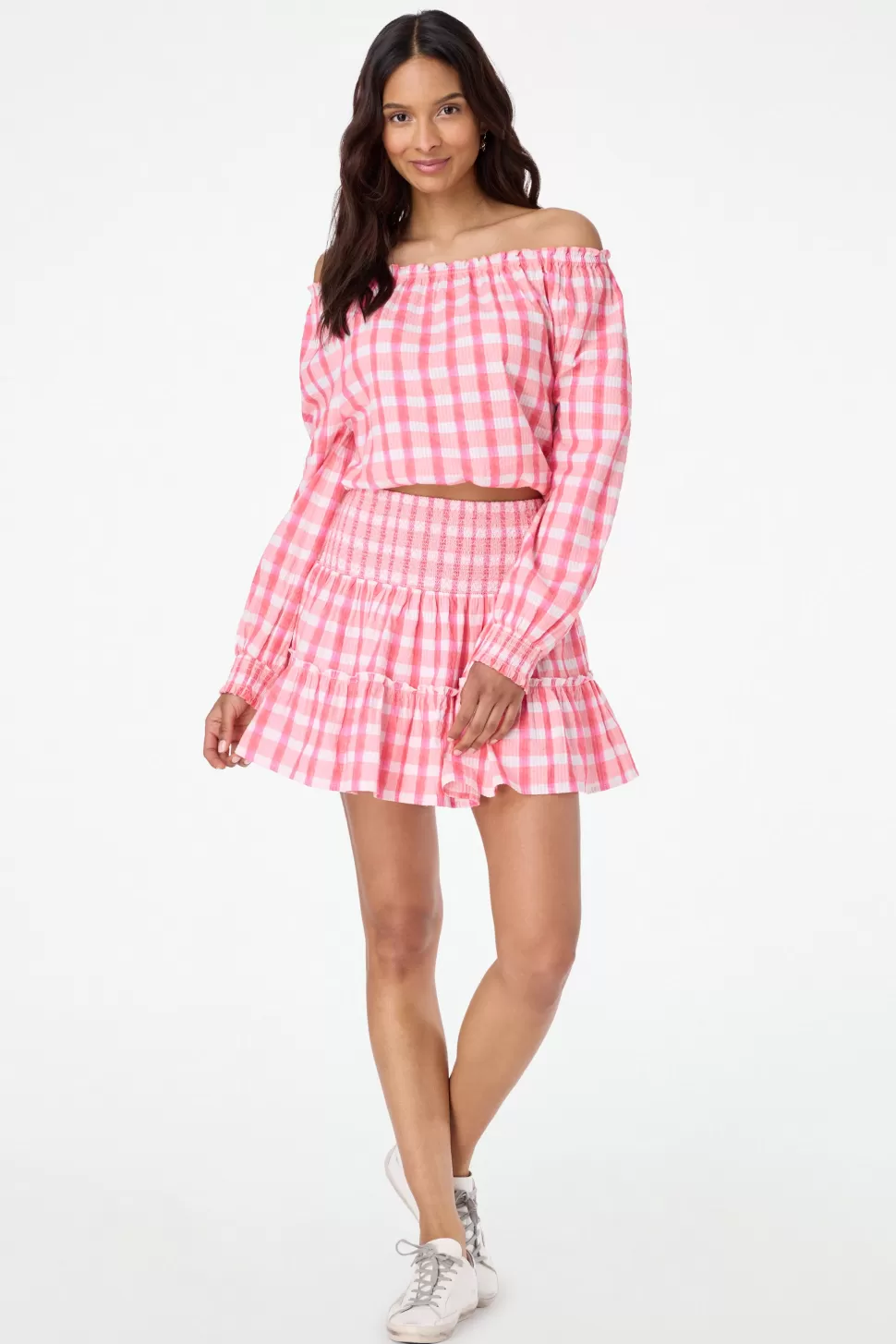 Roller Rabbit Posey Plaid Riki Skirt Pink Store