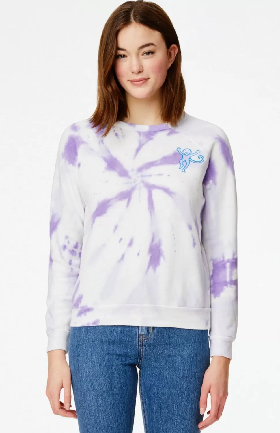 Roller Rabbit Tie Dye Monkey Sweatshirt Lavender Fashion