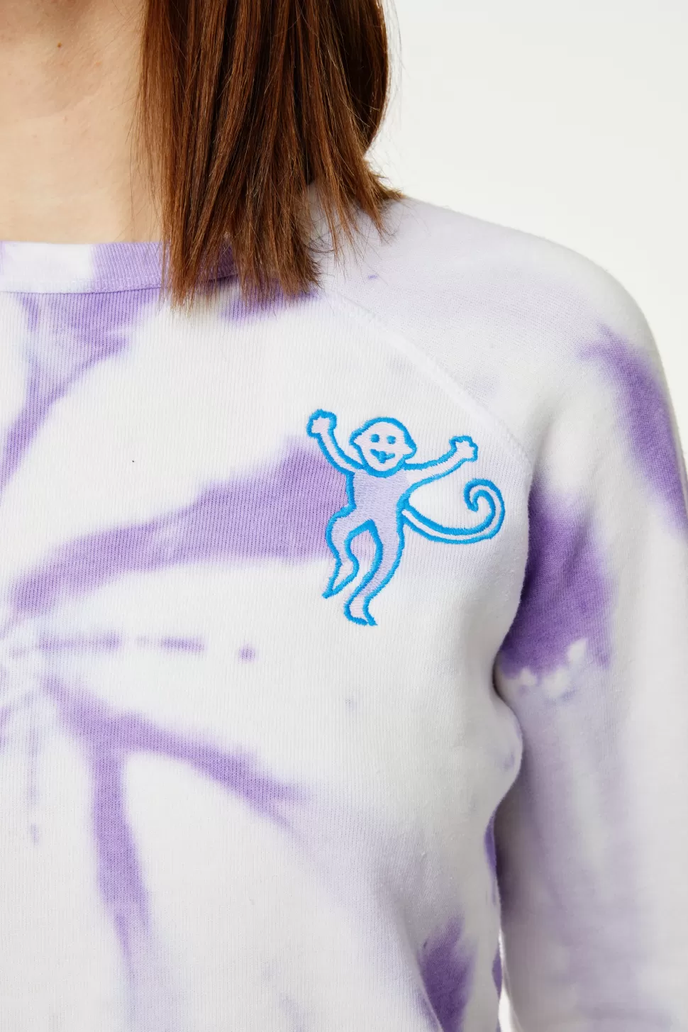 Roller Rabbit Tie Dye Monkey Sweatshirt Lavender Fashion